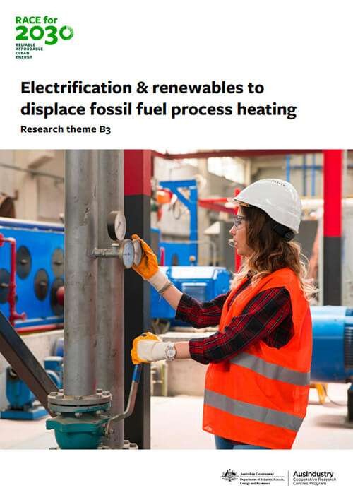 Electrification and renewables to displace fossil fuel process heating