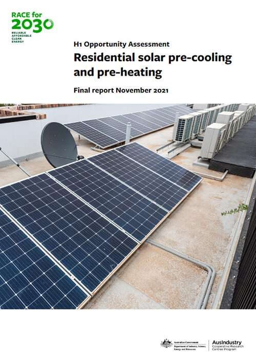 Residential solar pre-cooling and pre-heating