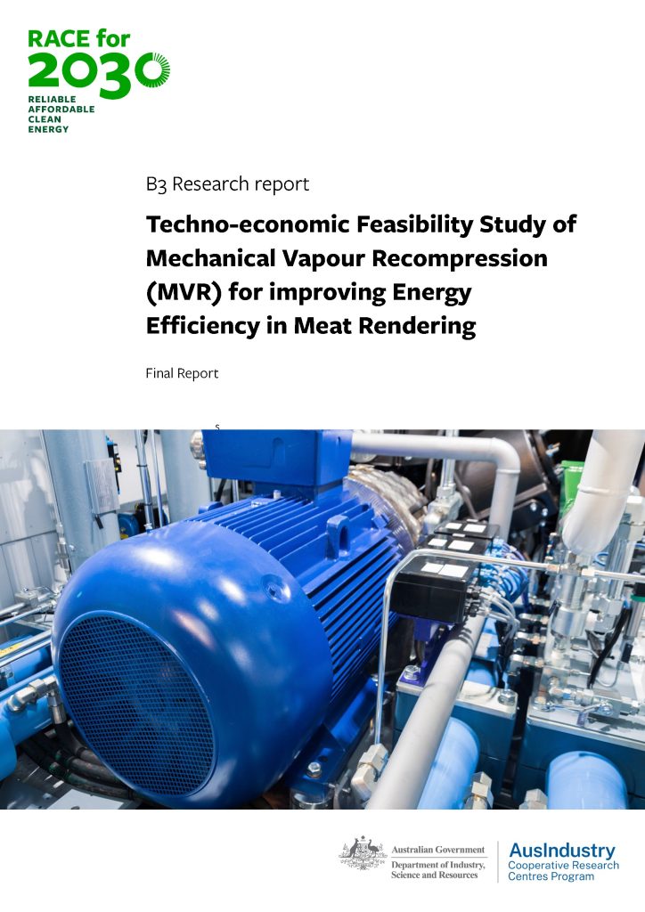 Techno-economic Feasibility Study of Mechanical Vapour Recompression (MVR) for improving Energy Efficiency in Meat Rendering