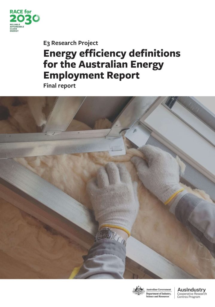 Energy efficiency definitions for the Australian Energy Employment Report