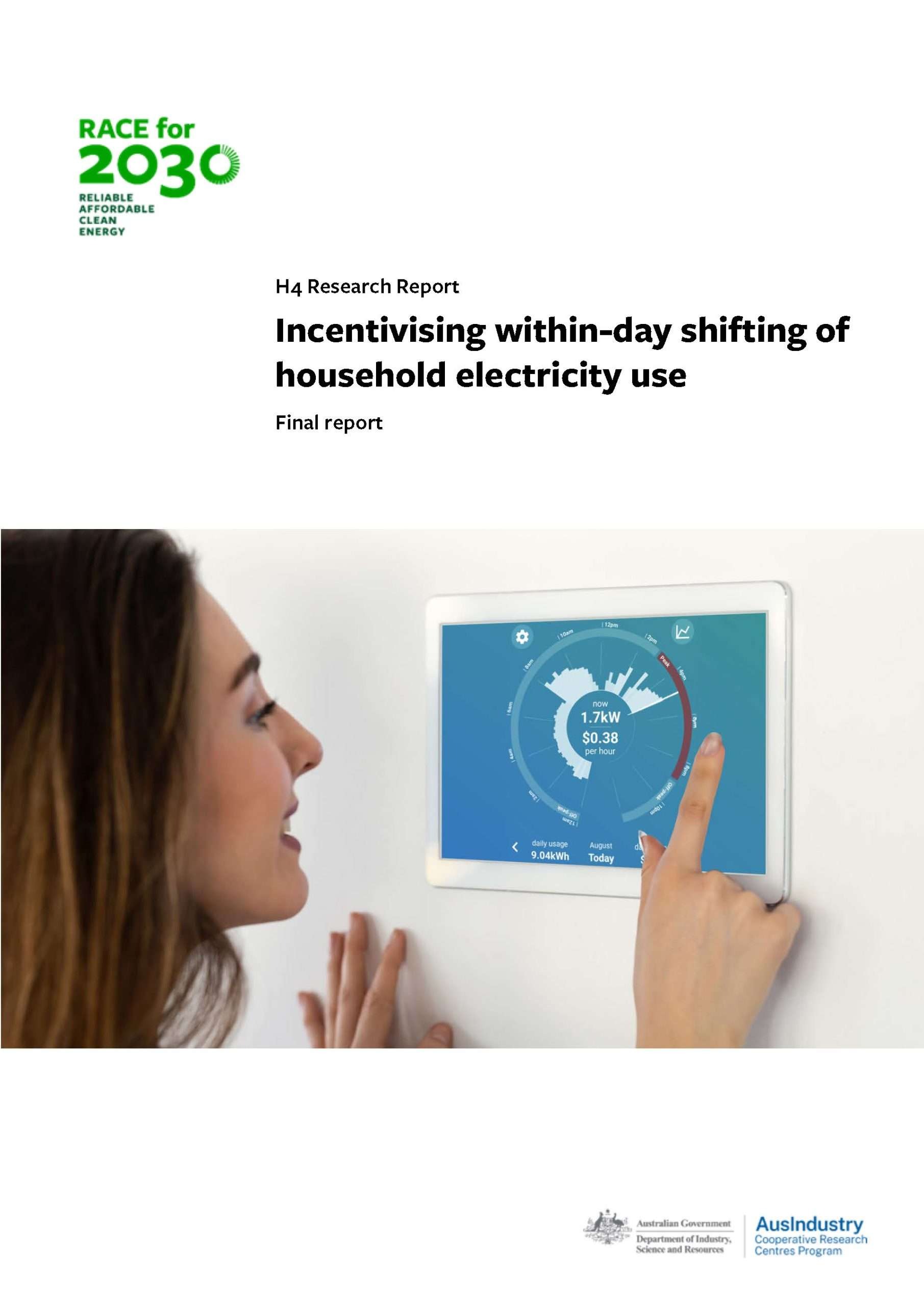 Incentivising within-day shifting of household electricity use